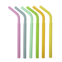 Detachable silicone biodegradable portable folding bubble tea eco friendly drinking collapsible foldable straw case brush