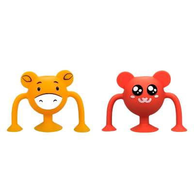 2020 NEW Promotion custom cartoon dog silicone funny block toys beach play waterproof suction toy for baby